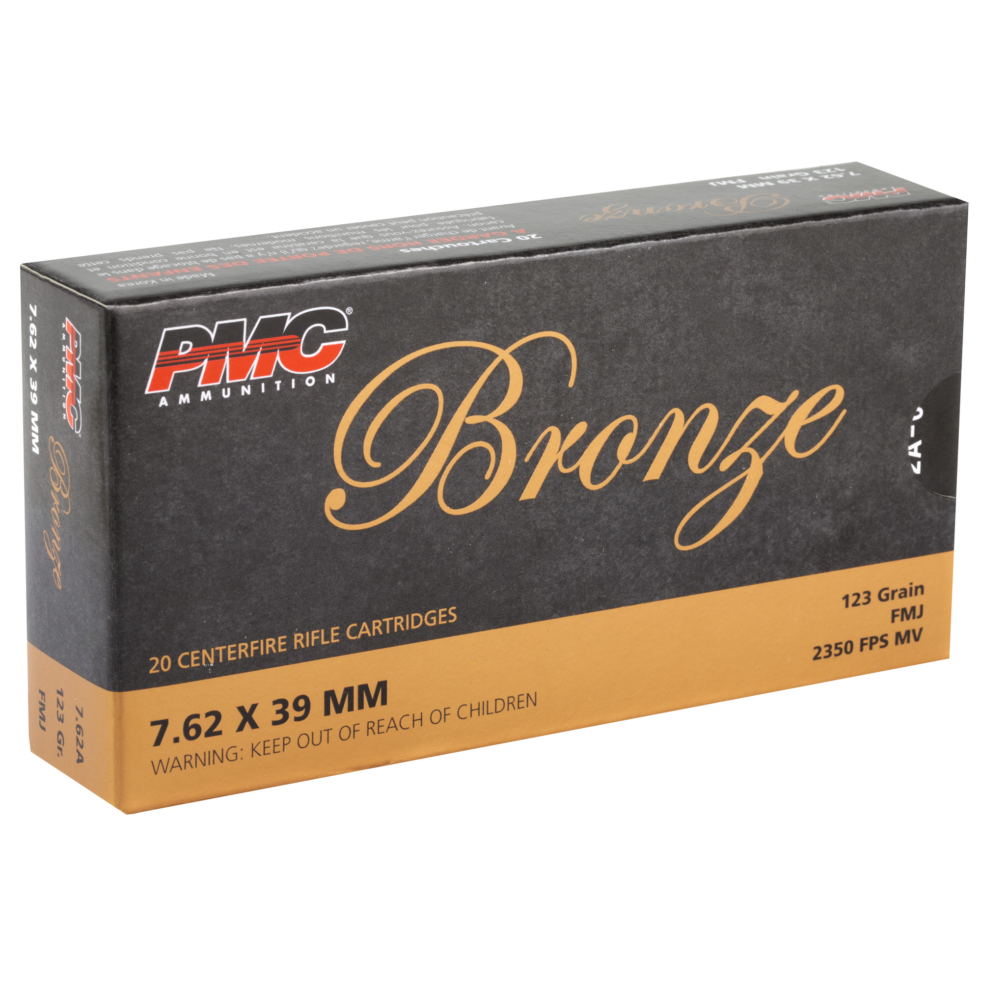 PMC BRONZE 7.62X39 123GR FMJ 500 Rounds Free Shipping! 762A - Stunomma
