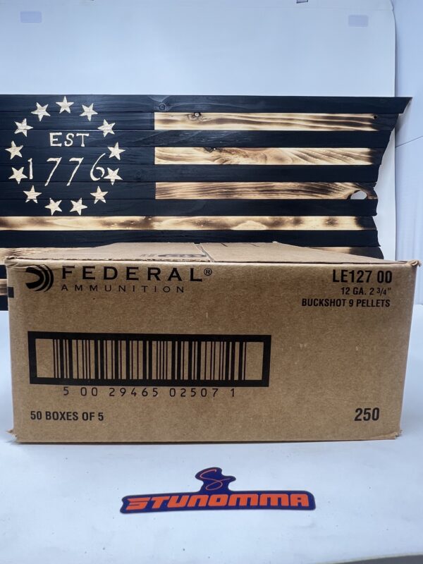 FEDERAL TACTICAL 12GA 2 3/4 9 PELLET 00 BUCK 250 Rounds Free Shipping LE12700 - Image 2