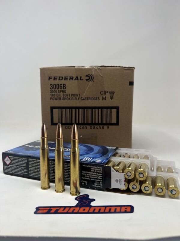 FEDERAL POWER SHOK 30-06 SPRG 180 GRAIN 20 ROUNDS 3006B