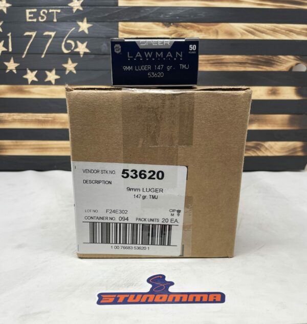 SPEER LAWMAN 9MM 147 GRAIN TMJ 1000 ROUNDS FREE SHIPPING!! 53620 - Image 2