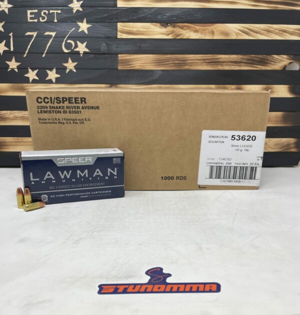 SPEER LAWMAN 9MM 147 GRAIN TMJ 1000 ROUNDS FREE SHIPPING!! 53620 - Image 3