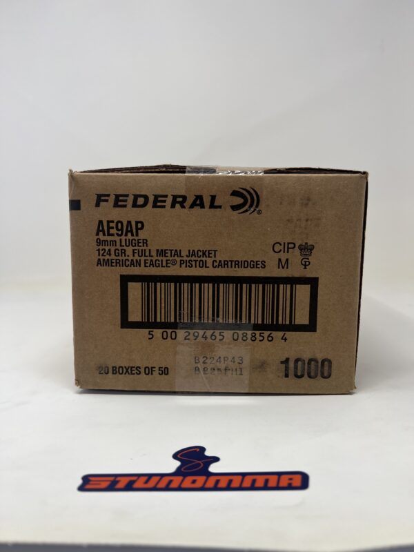 FEDERAL AMERICAN EAGLE 9MM 124GR FMJ 50 Rounds FREE SHIPPING ON CASE PRICE! 9AP - Image 4