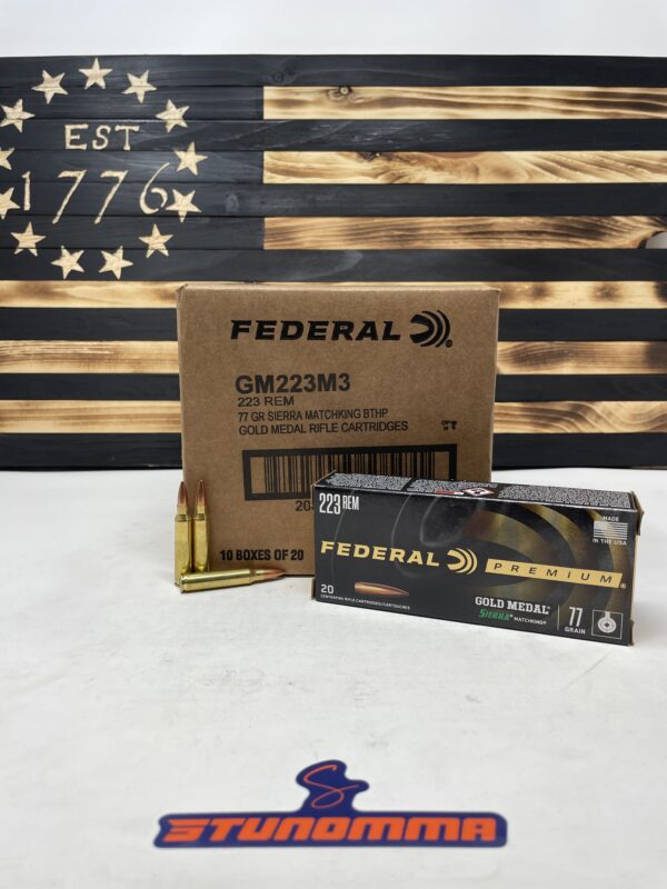 FEDERAL GOLD MDL 223REM 77 GRAIN BTHP 200 ROUNDS FREE SHIPPING!! GM223M3 - Image 3