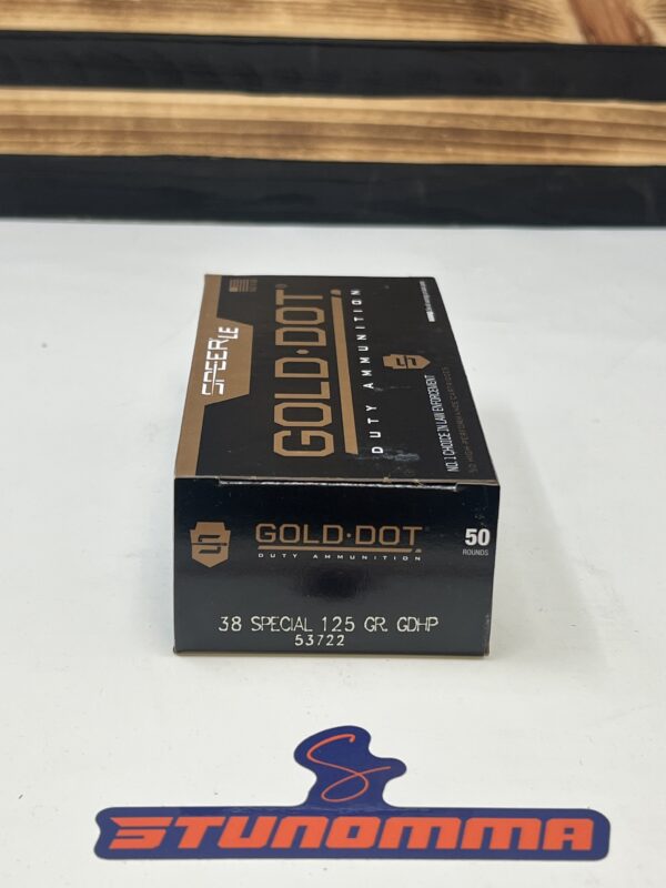 Speer 38 Gold Dot LE Duty 38 Special 125 Grain JHP 50 Rounds - Image 4