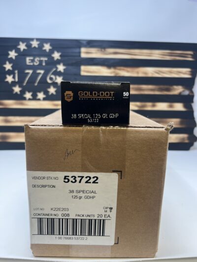 Speer 38 Gold Dot LE Duty 38 Special 125 Grain JHP 1000 Rounds Free Shipping!!