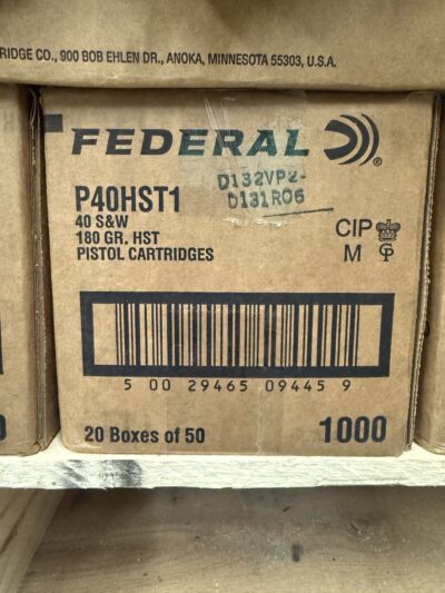 FEDERAL LAW ENFORCEMENT HST 40S&W 180GR JHP 1000 Rounds Free Shipping! P40HST1